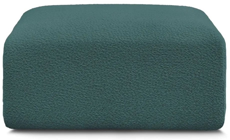 Tyrkysovomodrá podnožka z textílie bouclé Tina – Bobochic Paris