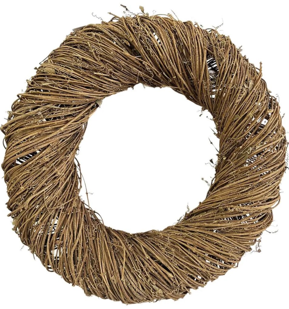 Hnedý ratanový veniec 50cm