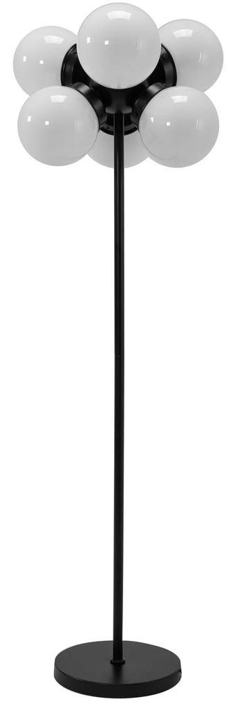 Toolight - Podlahová lampa 6xE27 APP905-6F, čierna-biela, OSW-03204