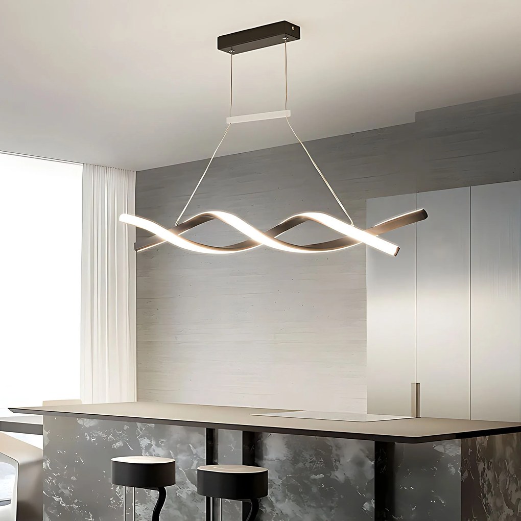 Toolight Toolight, LED závesné osvetlenie 120cm, 46W, 3000K, 2000lm, LHJ020-CP, čierna, OSW-50046