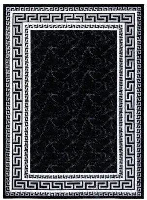 Koberec GLOSS 2813 87 styl, greek - čierny, sivý