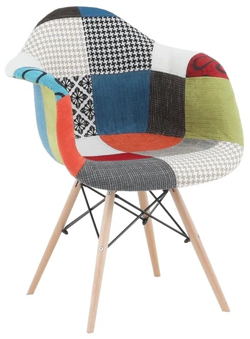 Farebný patchwork kreslo TOBO 3 NEW