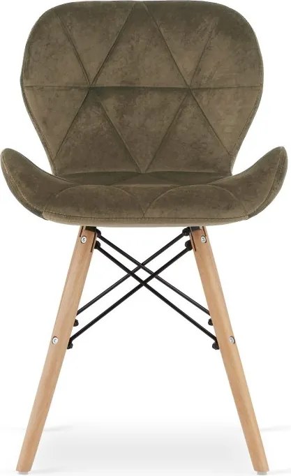 Zamatové kreslo LAGO - béžové Farba: Šedá