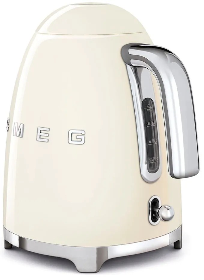 Krémovo-biela varná kanvica SMEG 50's Retro Style