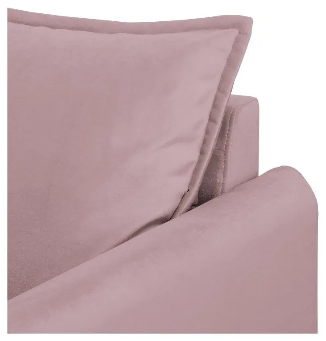 Zamatová pohovka v levanduľovej farbe 138 cm Juli – Ropez