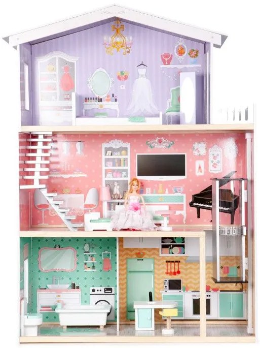 Drevený domček pre bábiky s výťahom - Ecotoys