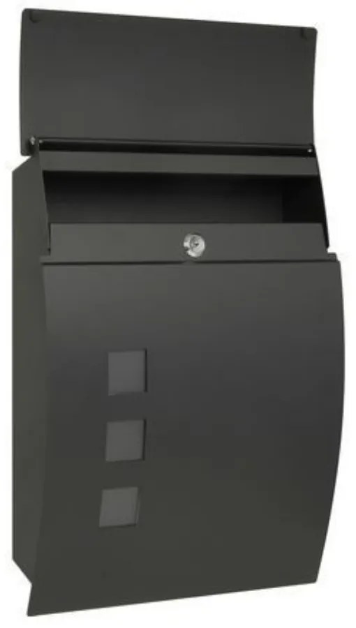 Poštová schránka BK 931, s okienkami, čierna