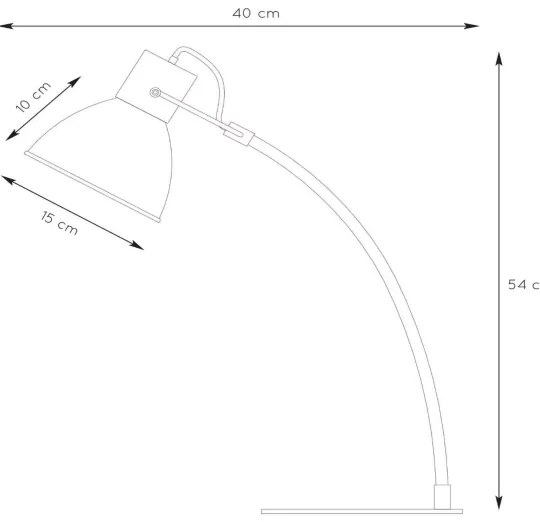 Lucide 03613/01/30 - Stolná lampa CURF 1xE27/60W/230V čierna