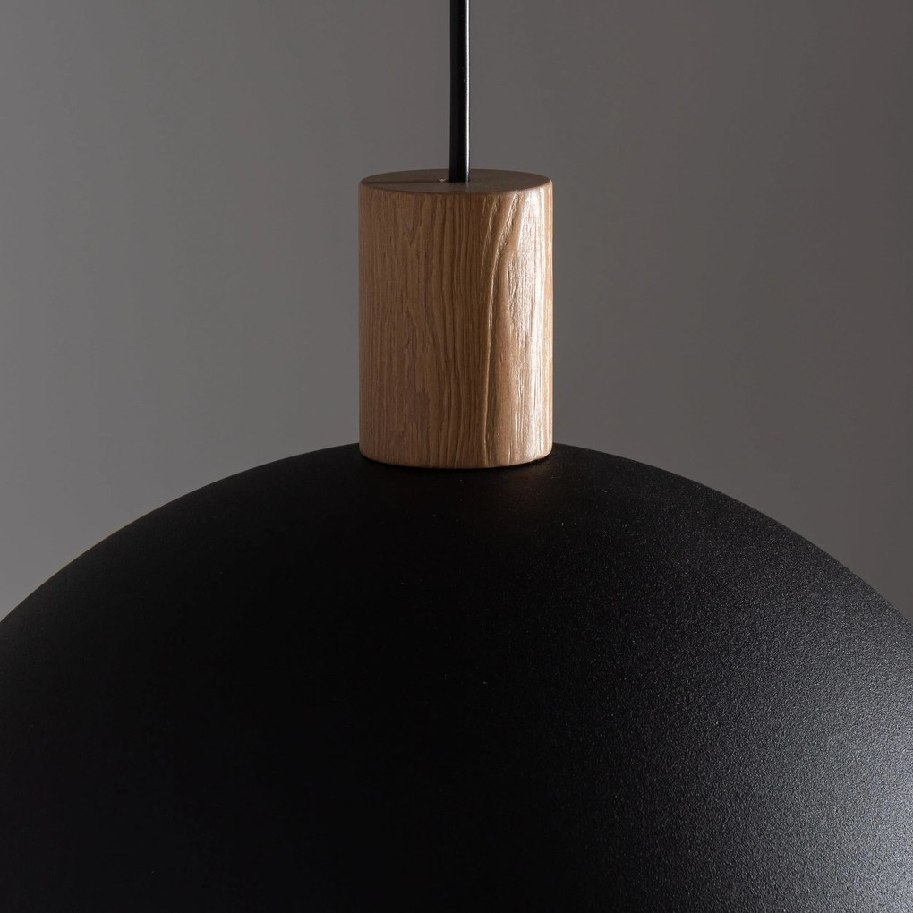 Luster do kuchyne TK 4852 OSLO drevo čierny