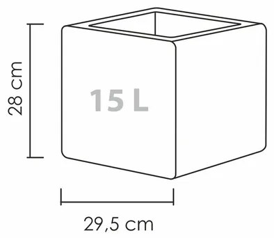 Scheurich Kvetináč Cube (Ø 30 cm, žula/čierna)  (100349931)