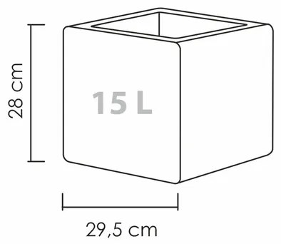 Scheurich Kvetináč Cube (žula/čierna, Ø 30 cm) (100349931)