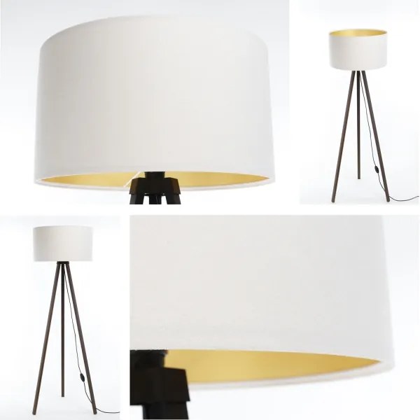 Stojacia lampa STANDART 1xE27/60W/230V biela/hnedá