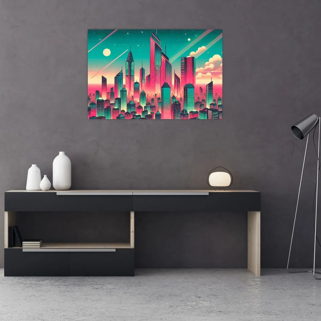 Obraz – Veľkomesto v pop-art štýle (90x60 cm)