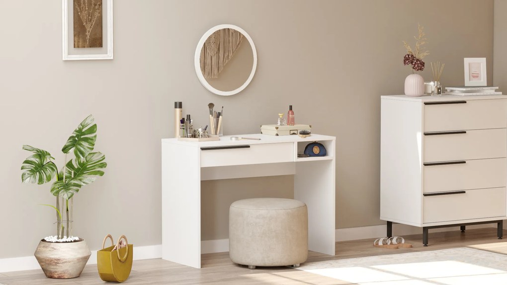 Toaletný stolík Houseland Nina biely