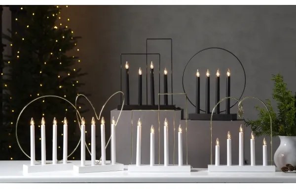 Eglo 410985 - Vianočný svietnik GLOSSY FRAME 4xE10/3W/230V biela