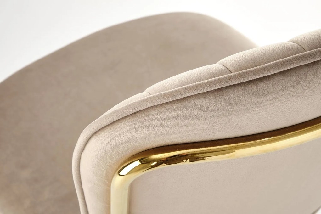 JEDÁLENSKÁ STOLIČKA SENNA BÉŽOVÁ + ZLATÉ NOHY