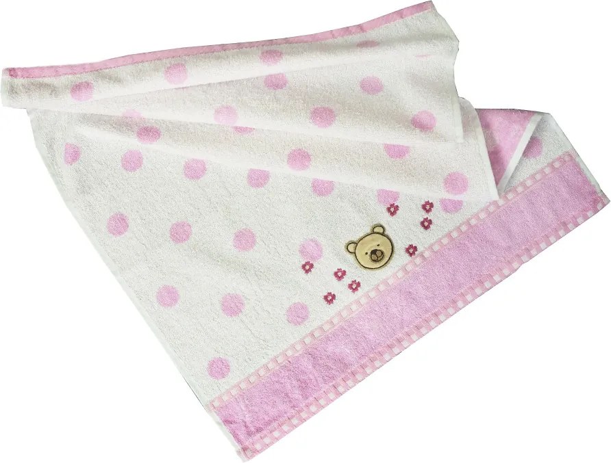 Detský uterák bavlnený Baby ružový