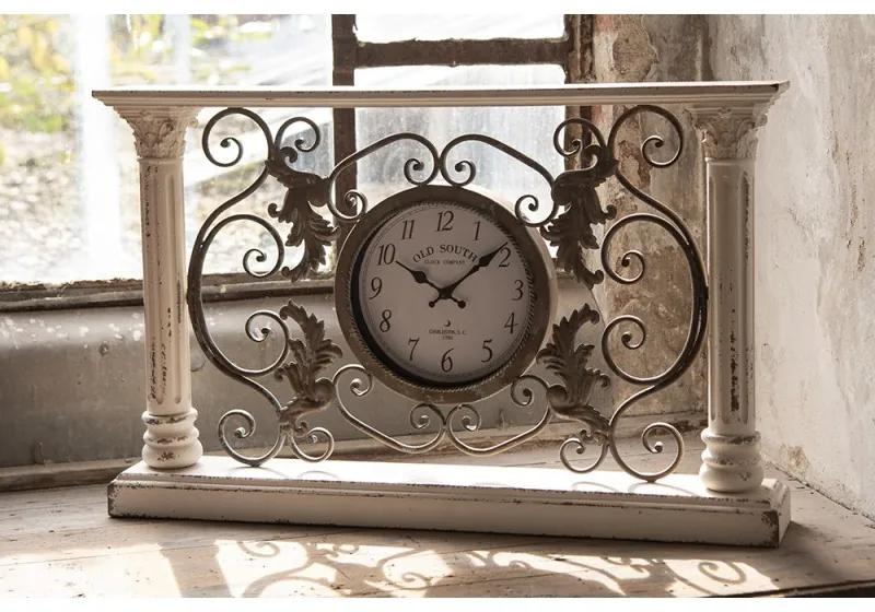 Stolové hodiny medzi románskymi stĺpmi Rome - 76*12*48 cm / 1*AA