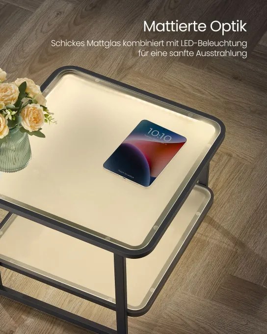 Sada 2 konferenčných stolíkov s LED LCT246B01