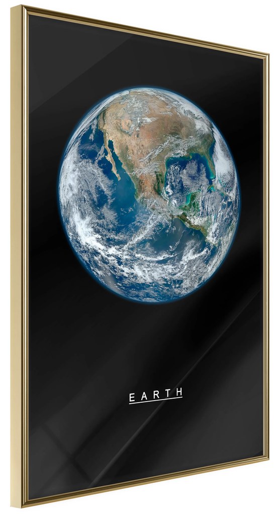 Artgeist Plagát - Earth [Poster] Veľkosť: 20x30, Verzia: Zlatý rám s passe-partout