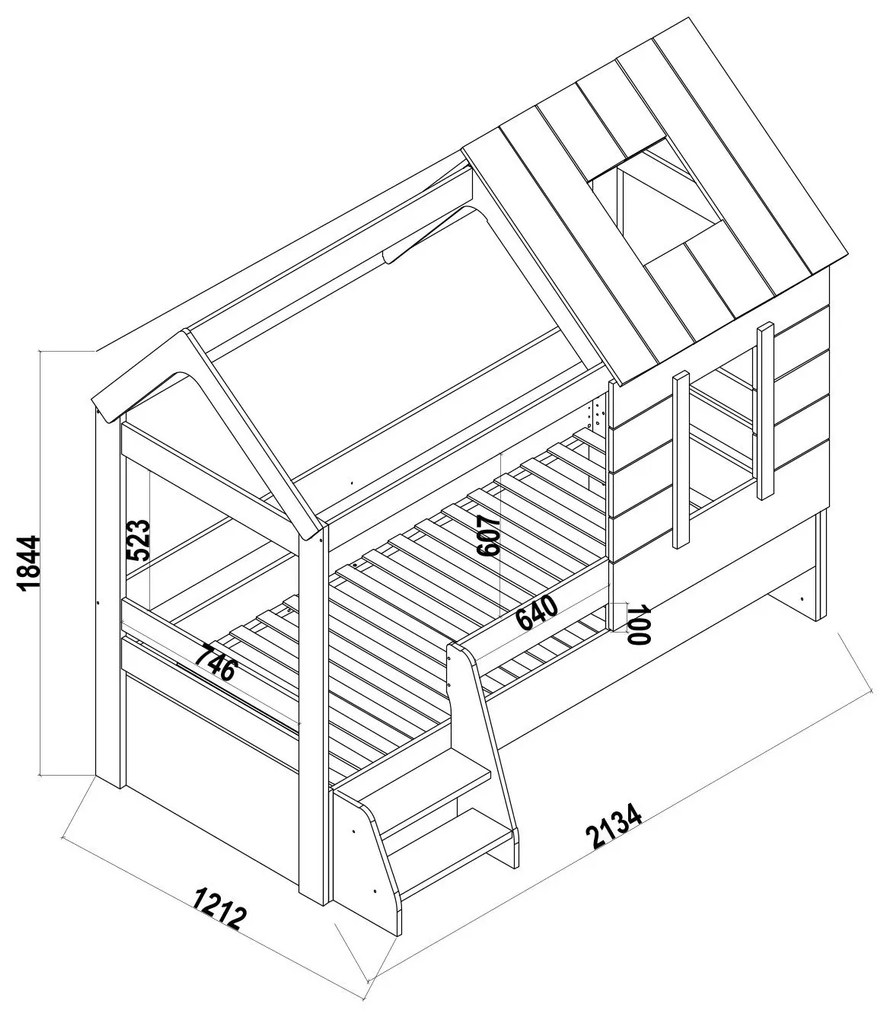 Domčeková posteľ 90x200 s úľožným priestorom Boom - breza/ružová