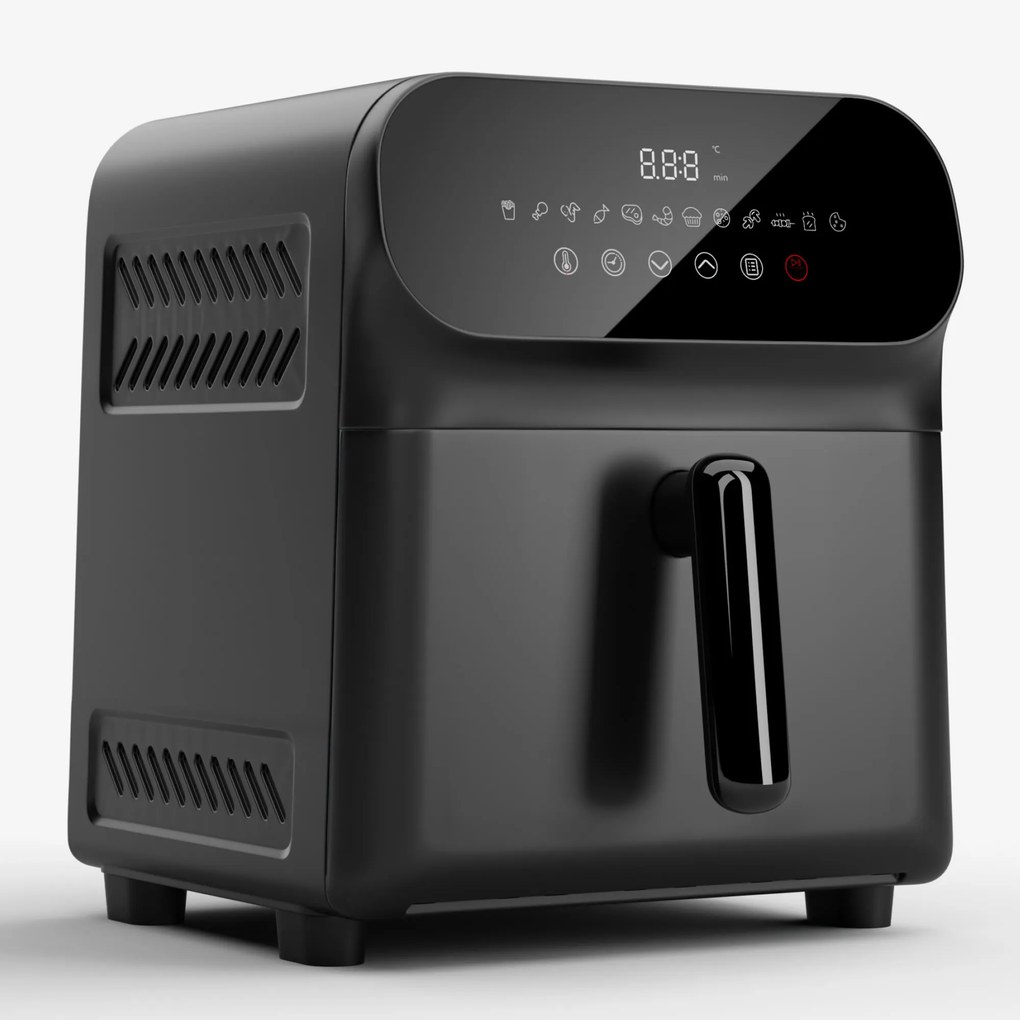 AeroCrisp 6 Digital, teplovzdušná fritéza, 1700 W, 6 litrov, 12 programov, dotykové ovládanie