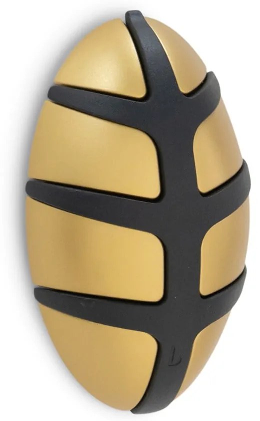 Čierny/v zlatej farbe nástenný plastový háčik Bug – Spinder Design