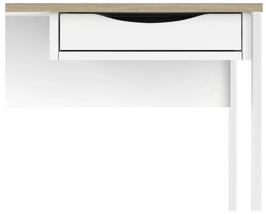 Biely pracovný stôl Tvilum Function Plus, 110 x 48 cm