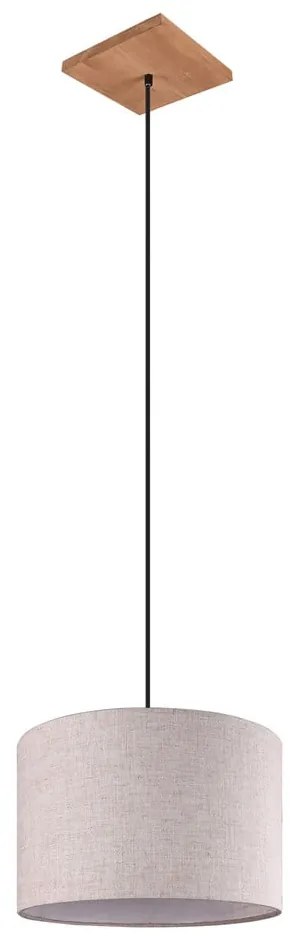 Béžové závesné svietidlo s textilným tienidlom ø 35 cm Elmau – Trio