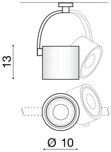 LED bodové svetlo Costa Arm biele