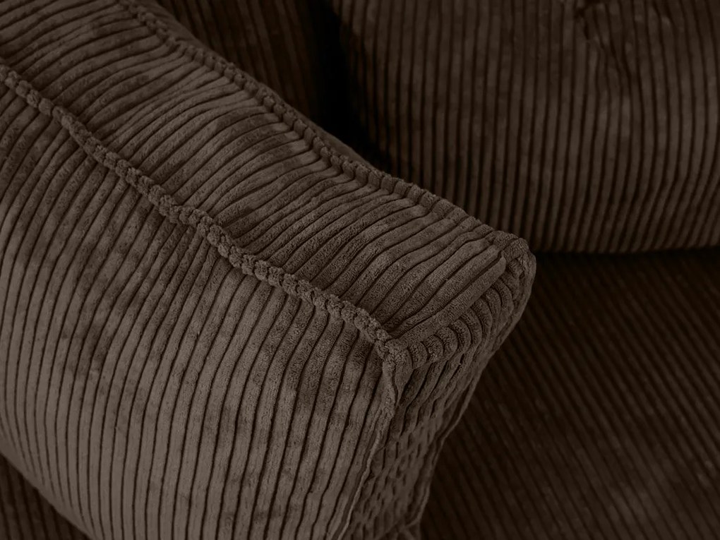 Tmavohnedá rohová pohovka SMART COSARO, obojstranná + 2 vankúšiky ZADARMO