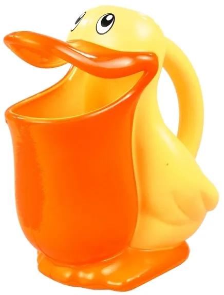 LEAN TOYS Pelikán s formičkami žlto-oranžový