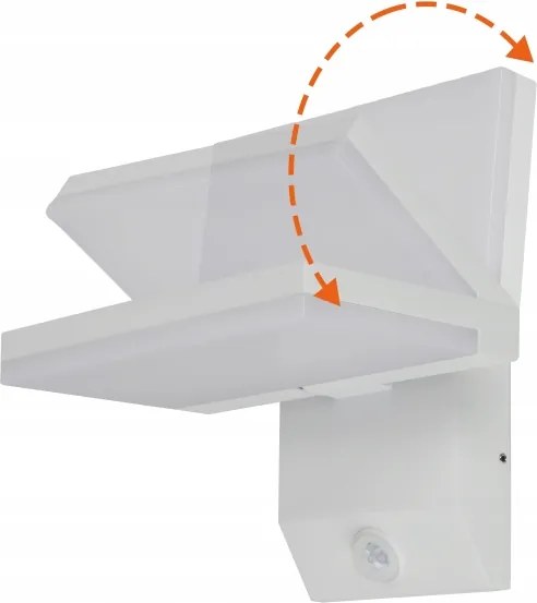 LED Vonkajšie nástenné svietidlo so senzorom LED/18W/230V IP44 biele