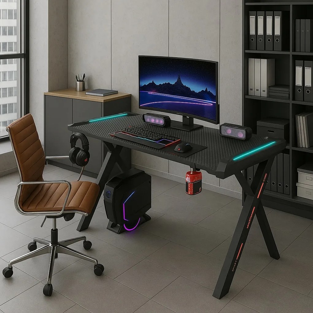 Herný stôl BG03 čierny 120 cm