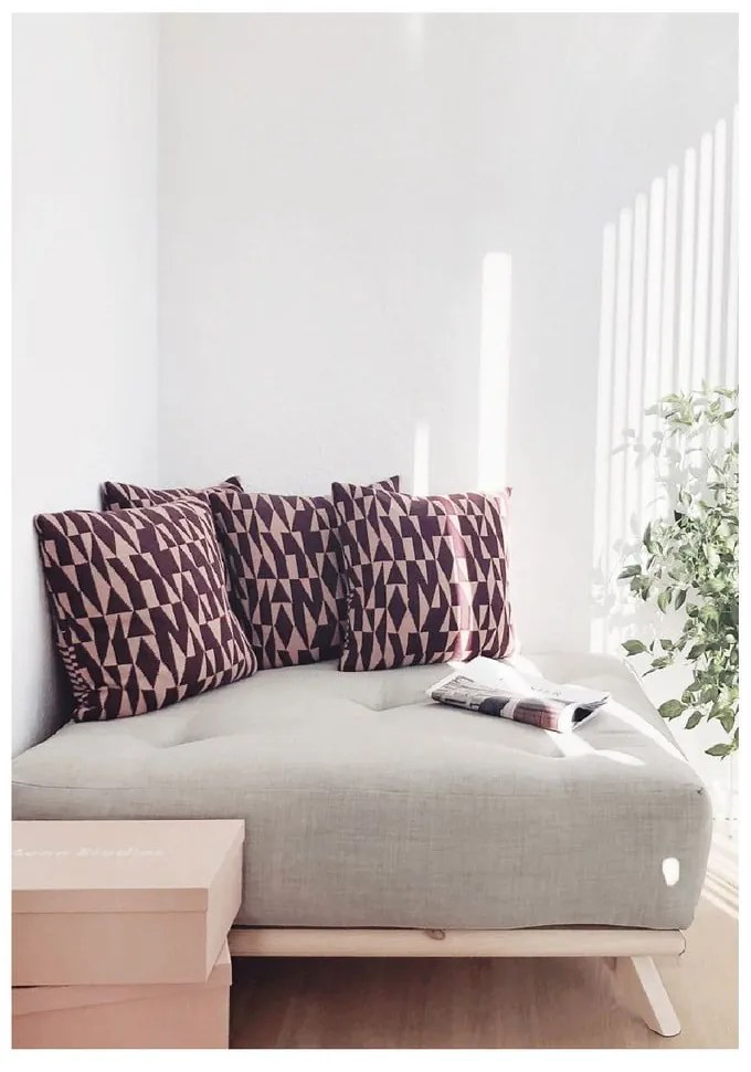 Podnožka s béžovým poťahom Karup Design Senza Natural/Beige