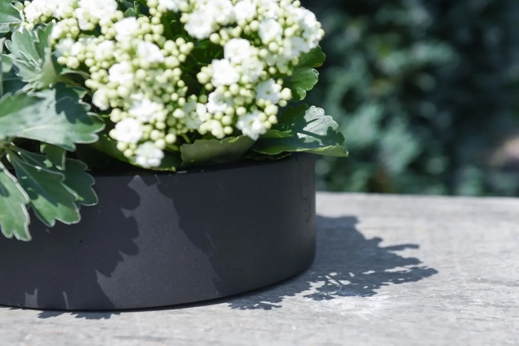 Miska na dekorácie CIRCULO, sklolaminát, Ø 30 cm, antracit