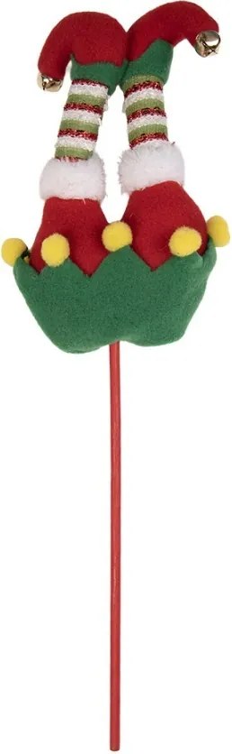 Kúzelný vianočný zápich nohy škriatok Elf - 12*7*43 cm