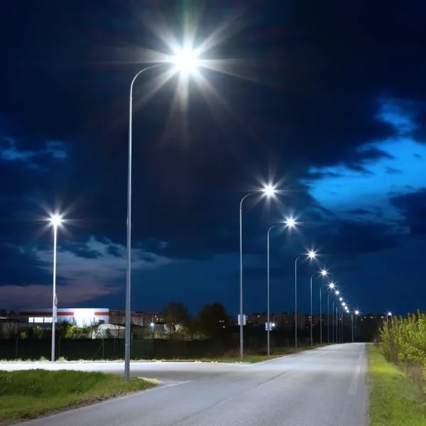 Stmievateľná LED uličná lampa so solárnym panelom LED/200W/20000 mAh 6500K IP65 sivá