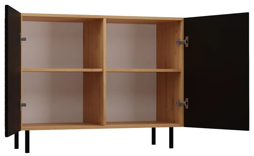 Komoda KAMA 100 cm dub artisan/čierna