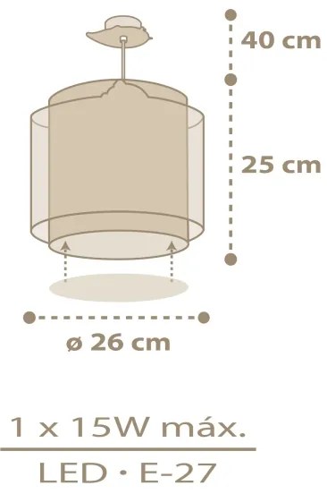 Dalber 76872 - Detský luster BABY CHICK 1xE27/15W/230V