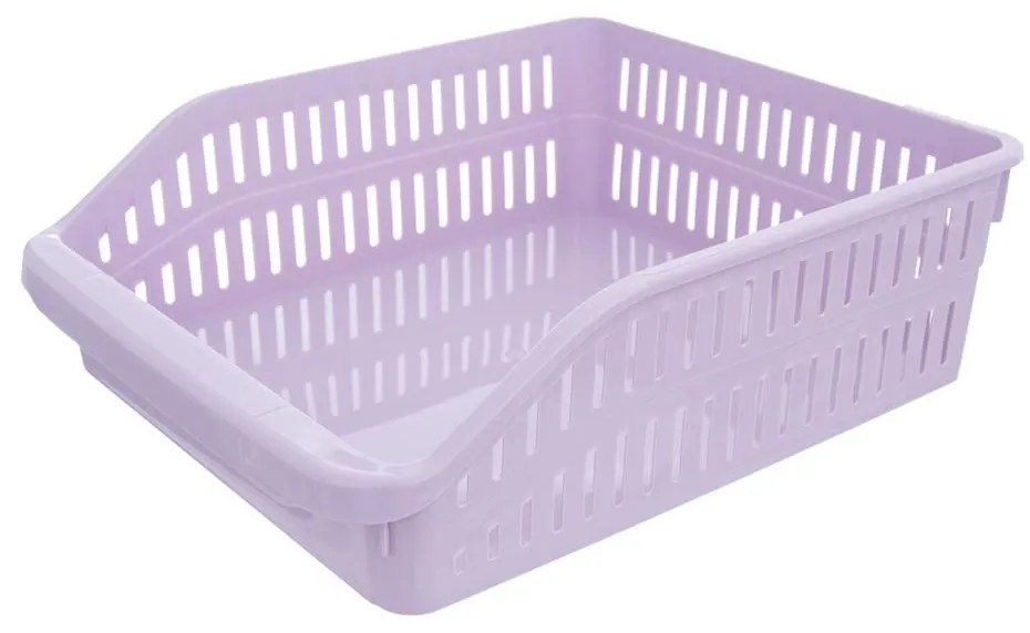 Orion Organizér, košík do chladničky aj police – ADEL plochý, biely, 26 x 30 x 10 cm