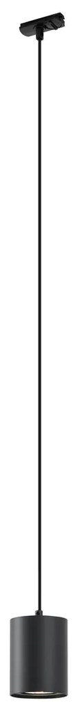 Moderné čierne závesné svietidlo pre 1-fázový koľajnicový systém GU10 70mm - Iconic Holt
