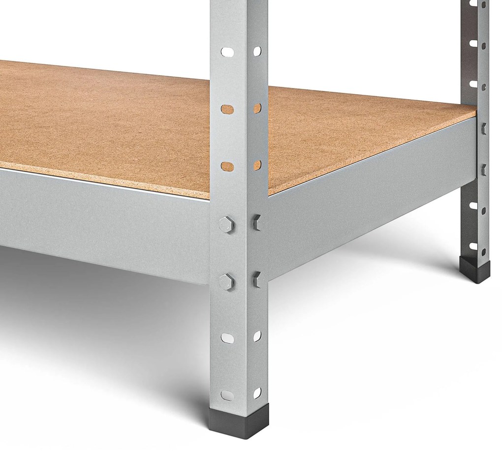 Marbo Kovový REGÁL SÉRIE SOLID 220x90x45 Pozinkovaný Rozmer regálu: 220x90x45, Počet Políc: 5, Celková nosnosť regálu: 1000 KG