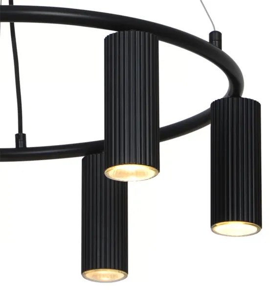 Nordlux - Závesný luster VICO na lanku 6xGU10/5W/230V čierna