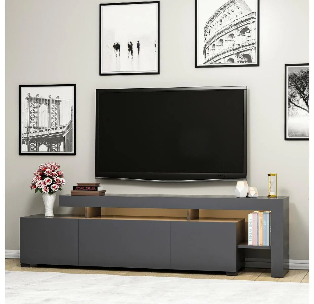 TV stolík/skrinka Belize (antracit). Akcia -18%. Vlastná spoľahlivá doprava až k Vám domov. 1088412