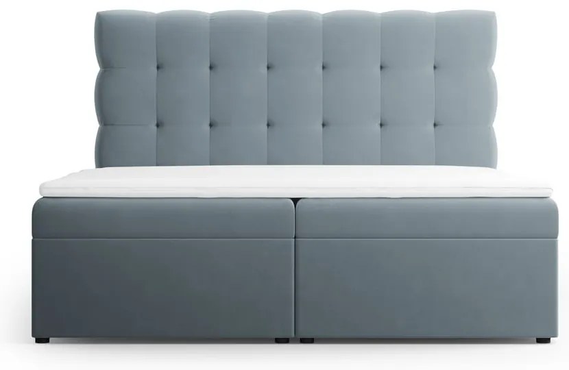 Svetlomodrá boxspring posteľ s úložným priestorom 160x200 cm Bali – Cosmopolitan Design