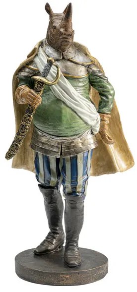 Standing Rhino dekorácia 42 cm sivá
