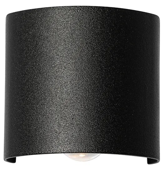 Vonkajšia nástenná lampa čierna vrátane LED 2-svetlo IP54 - Silly