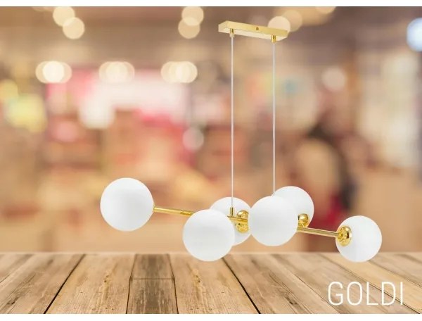 Luster na lanku 6xE27/35W/230V zlatá