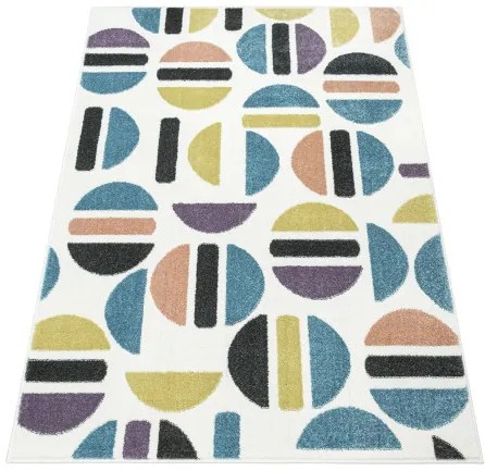 Koberec LIMA M045A ružový / modrý / krémový